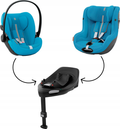 Основна база за детско седиште за автомобил Cybex Base G, ротирачка 360°, ISOFIX, црна