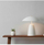 Lampë tavoline Home Styling Collection RIZA, 39 cm, metal, e bardhë