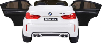 Makinë elektrike për fëmijë BMW X6M XXL, 2 vende, telekomandë prindi, e bardhë