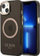 Mbështjellës telefoni Guess GUHMP13MHTCMK, për iPhone 13 6.1", MagSafe, i zi transparent