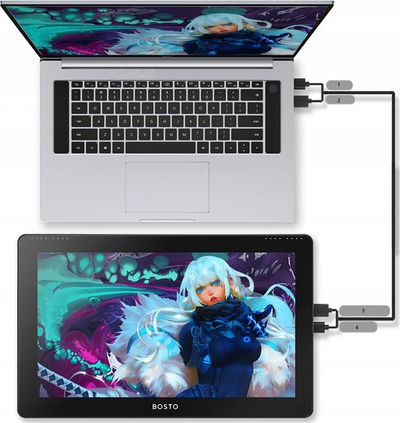 Tablet grafik Bosto 16HD, ekran 15.6", IPS, Full HD, i zi