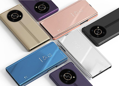 Këllëf flip Hurtel Clear View Case për Honor X9 X9 5G X30 Magic4 Lite, i zi