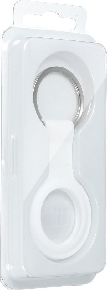 Mbajtëse çelësash Forcell F-Tag, silikon, për AirTag, e bardhë