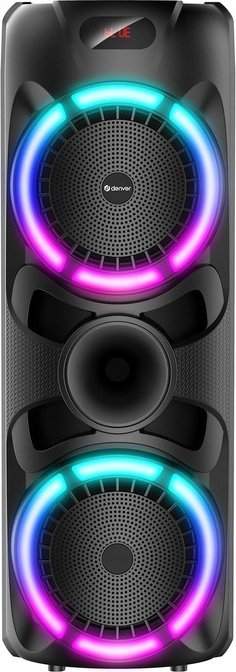 Звучник за журки Denver BPS-459, Bluetooth, USB SD AUX, со LED светла, црн
