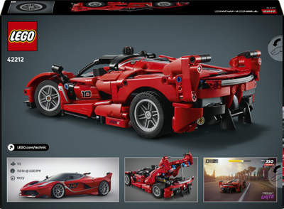 Set ndërtimi LEGO Technic Ferrari FXX K 42212, 897 pjesë, i kuq
