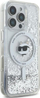 Kllapë telefoni Karl Lagerfeld Choupette MagSafe për iPhone 16 Pro Max, 6.9", Liquid Glitter, transparente