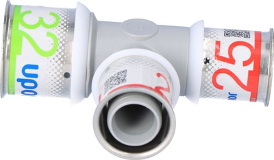 Nyje reduktuese tee Uponor S-Press PLUS PPSU, 32-25-25
