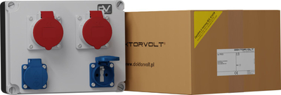Panel shpërndarës ndërtimi Doktorvolt 2336, 2x16A, 2x230V, gri