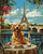Set pikturimi Ideyka Painting by Numbers Retriever in Paris, kanavacë me numra, bojra akrilike, shumëngjyrëshe