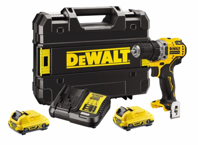 Makine shpimi dhe vidhosje Dewalt DCD701D2, 12V, 2 bateri 2Ah, e verdhë