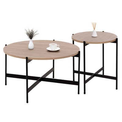 Set tavolina për kafe Ronda 2-pjesësh Φ80cm & Φ50cm (HM21089.02)