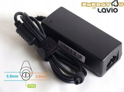 Adapter karikues laptopi Energy4U PA110, 19V 2.1A, 40W, 5.5x3.0mm PIN, i zi