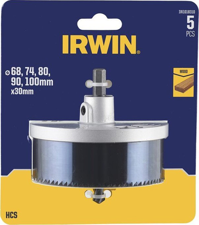 Сет кружна пила IRWIN IWT018310, 5 парчиња, за дрво 68‑100mm, сива
