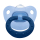 Cuclë NUK Fashion Silicone, ortodontike, 18-36 muaj, blu