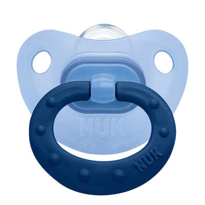 Cuclë NUK Fashion Silicone, ortodontike, 18-36 muaj, blu