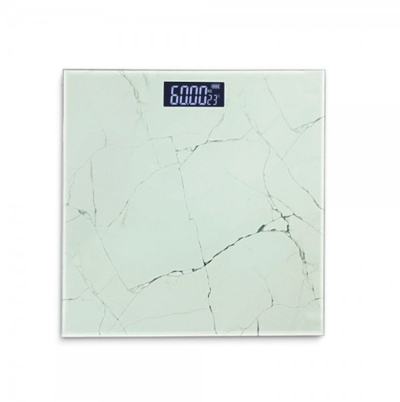 Peshore trupi elektronike Rosberg R51650G, deri 180 kg, ekran LCD, pamje mermer i bardhë