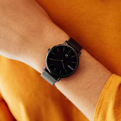 Orë dore Millner Full Black 36 mm