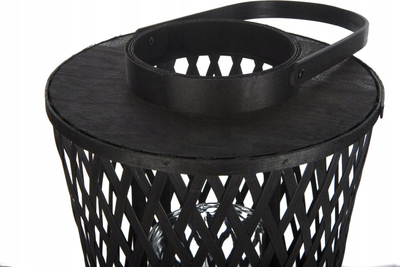 Fener dekorativ Beliani Lantern Mactan, dru bambuje, 58 cm, i zi