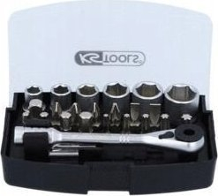 Set bitash KS Tools 911.2010, 1/4", 24 copë, argjendtë