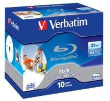 Disk Blu ray Verbatim BD R SL, 25GB, 6x, i bardhë i printueshëm