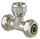 Rakord T TDM Brass, 1/2" x 16 x 2, për instalime uji