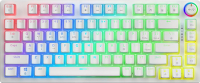 Tastierë mekanike wireless Savio Phenix White, 82 taste, Gateron Yellow, e bardhë