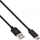 Kabllo USB InLine, USB-A, USB-C, 0.5 m, e zezë