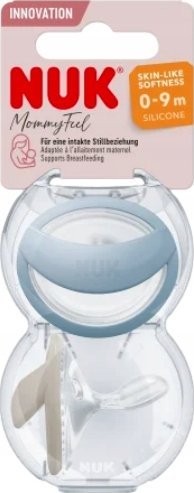Biberon NUK MommyFeel, silikon pa BPA, 0-9 muajsh, jeans edhe greige