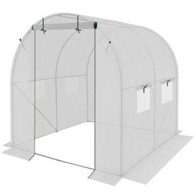 Serë tunel Saska Garden Greenhouse, 200x200x200 cm, PE e përforcuar, e bardhë