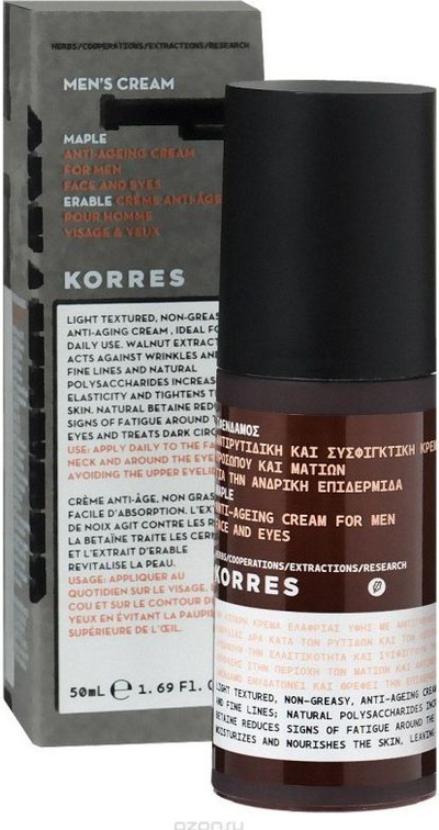Krem fytyre Korres Maple kundër rrudhave për burra, anti-age, 50 ml