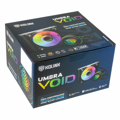Ладилник за вода за процесор Kolink Umbra Void KL-UA120-WC, 120mm, ARGB, црн