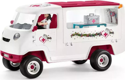 Set lodër Schleich Horse Club Mobile Vet, 13 pjesë, ambulancë me mëz, shumëngjyrësh