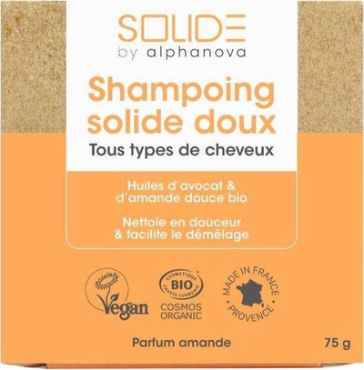 Shampo solide për flokë Alphanova Solide, 75g