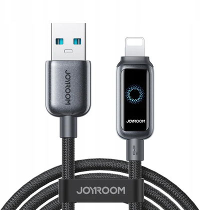 Kабел USB Џојрум S-CL020, USB A во Лајтнинг, 3A, 1.2m, црн
