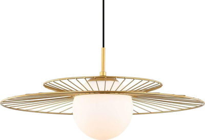 Llambadar varëse Netlighting Modern, 1xE27, metal, ar me abazhur të bardhë