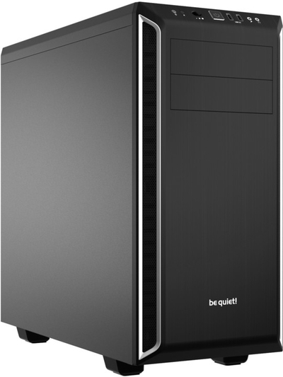 Kasë Be Quiet! Pure Base 600, e zezë / argjendtë