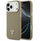 Kapak telefoni Guess Grained Triangle Logo MagSafe, për iPhone 17 Pro Max, kafe