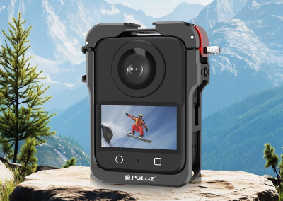Kornizë montimi Puluz PU781B për DJI Osmo 360, adaptor 2x ISO në 1/4", me kapak, e zezë