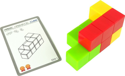 Kubi magnetik LeanToys, 7 pjesë, shumëngjyrësh