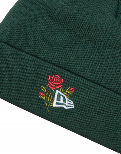 Kapelë beanie New Era Rose Icon Cuff 60580736, akrilik, e gjelbër