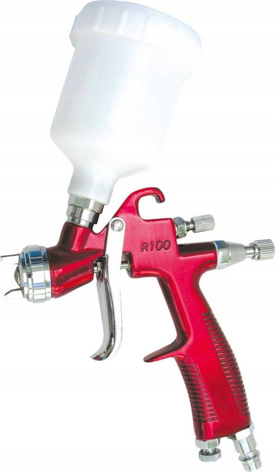 Pistole boje Adler R100 MINI LVLP, gryka 1.0mm, depo 120ml, e kuqe