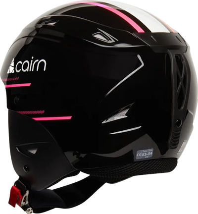 Helmetë skish Cairn Racing Pro Chinguard 202, 61/62, me mbrojtëse mjekre, e zezë me rozë