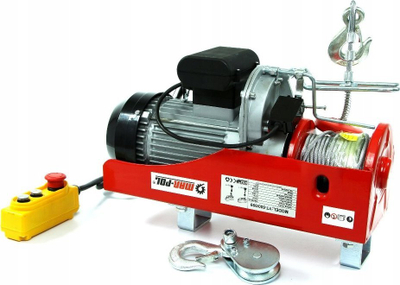 Vinç elektrik me kabllo, 1000 kg, 1300 W, i kuq