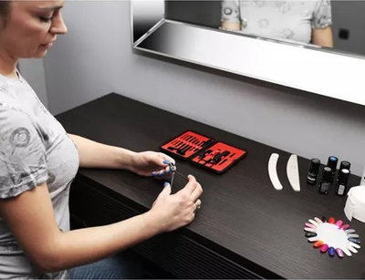 Set manikyri edhe pedikyri Soulima 23232, 15 aksesorë, kuti e zezë