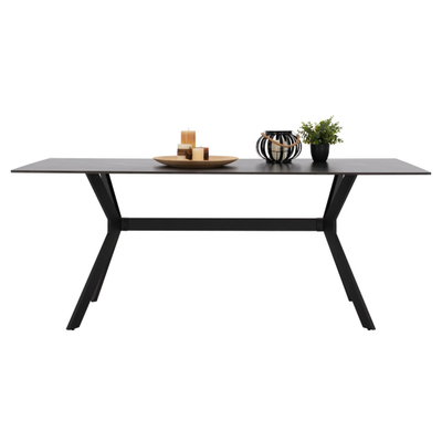 Tavolinë SYNTEC, gur sintër, 160×90×75 cm (HM9308.03), zezë