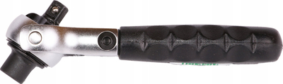 Çelës racë HONITON GRZECHOTKA 2n1, 1/2", çelik krom-vanadium, i zi