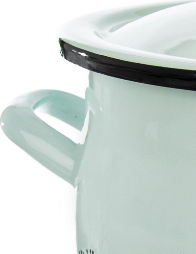 Tenxhere emalu Tenga LOUKA, 16 cm, 2.3L, jeshile me kapak