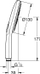 Dorezë dushi Grohe Rainshower SmartActive 130, 3 spërkatje, brushed hard graphite