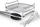 Set aksesorësh Philips HD9920/00 për friteza me ajër, raft dy-shtresor me shufra, i argjendtë