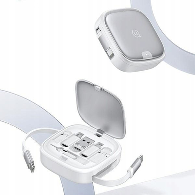 Kabllo 3 ne 1 Usams SJ650USB01, 1m, 60W, gri metalike